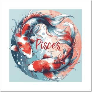 Pisces Zodiac Sign Posters and Art